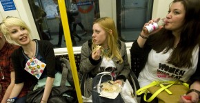 Women who eat on tubes